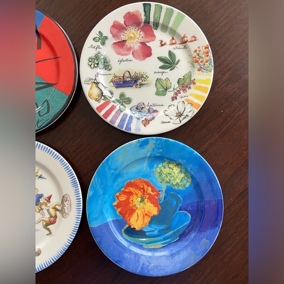 Set of 4 GIEN France 5” plates Couleurs Du Temps - Picture 3 of 9